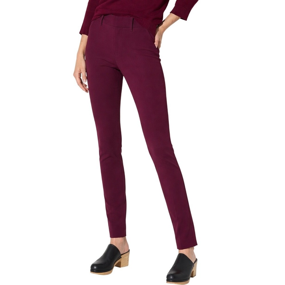 NWT The Reset R‎ Label Burgundy High Rise Skinny Stretch Pants in Winery Medium